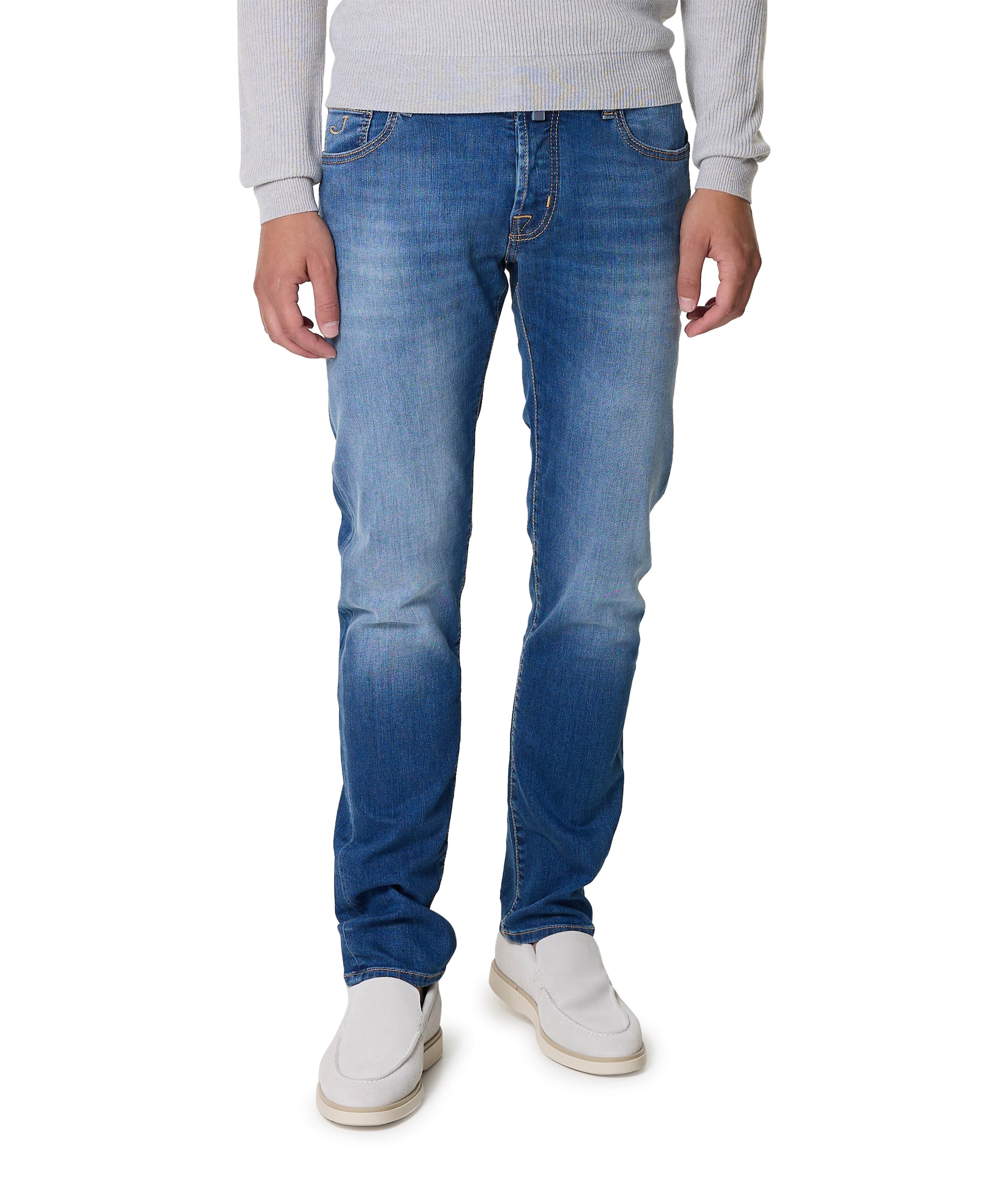 Nick Slim 5 pkt heren jeans blauw