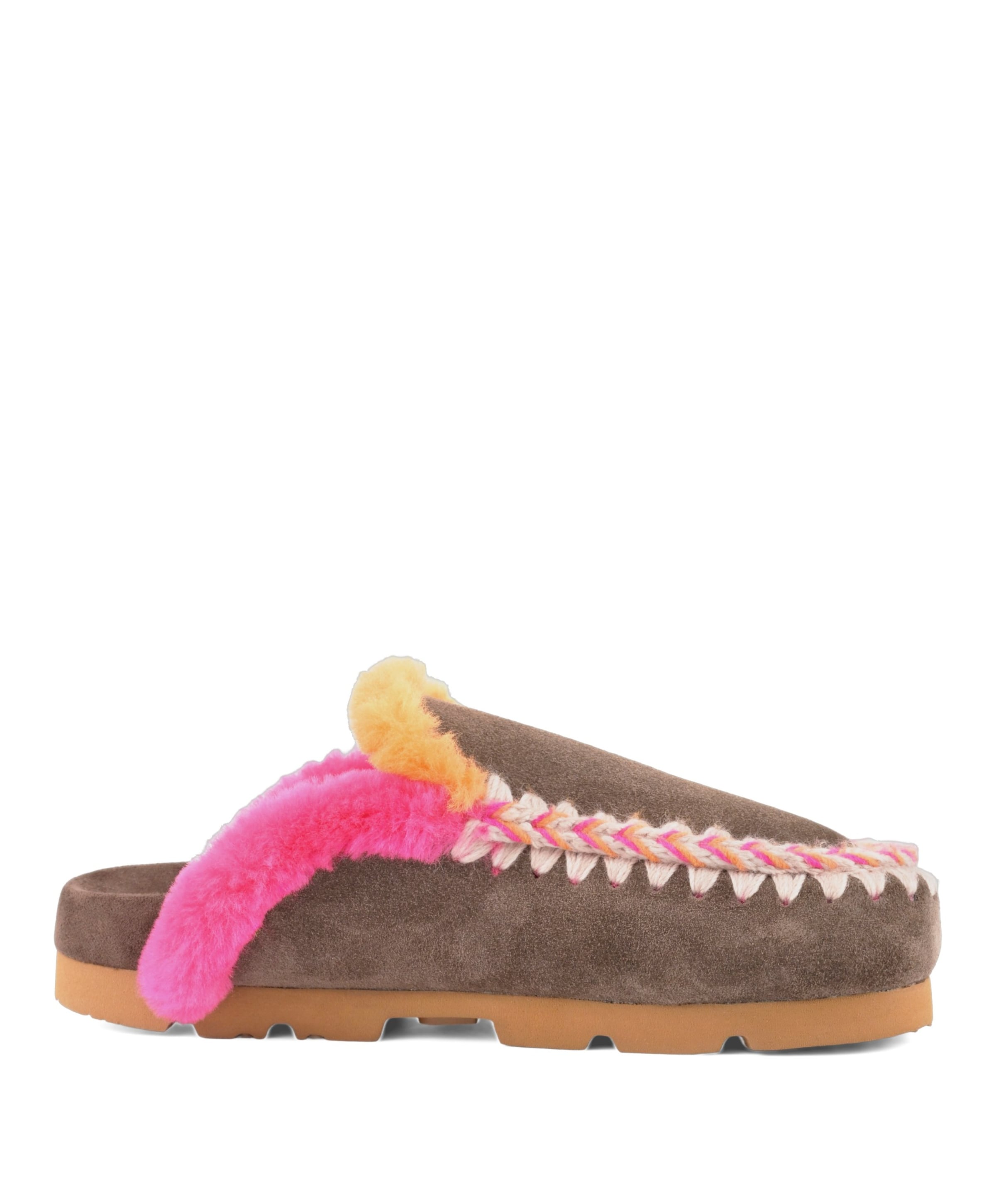 Winter bio overstitching dames clogs bruin