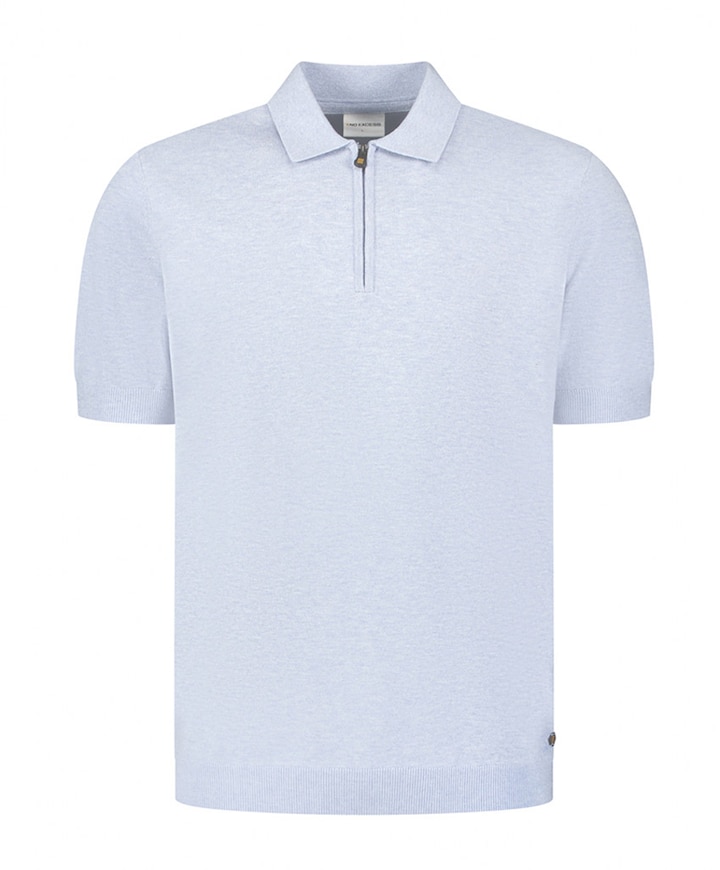 Heren polo blauw