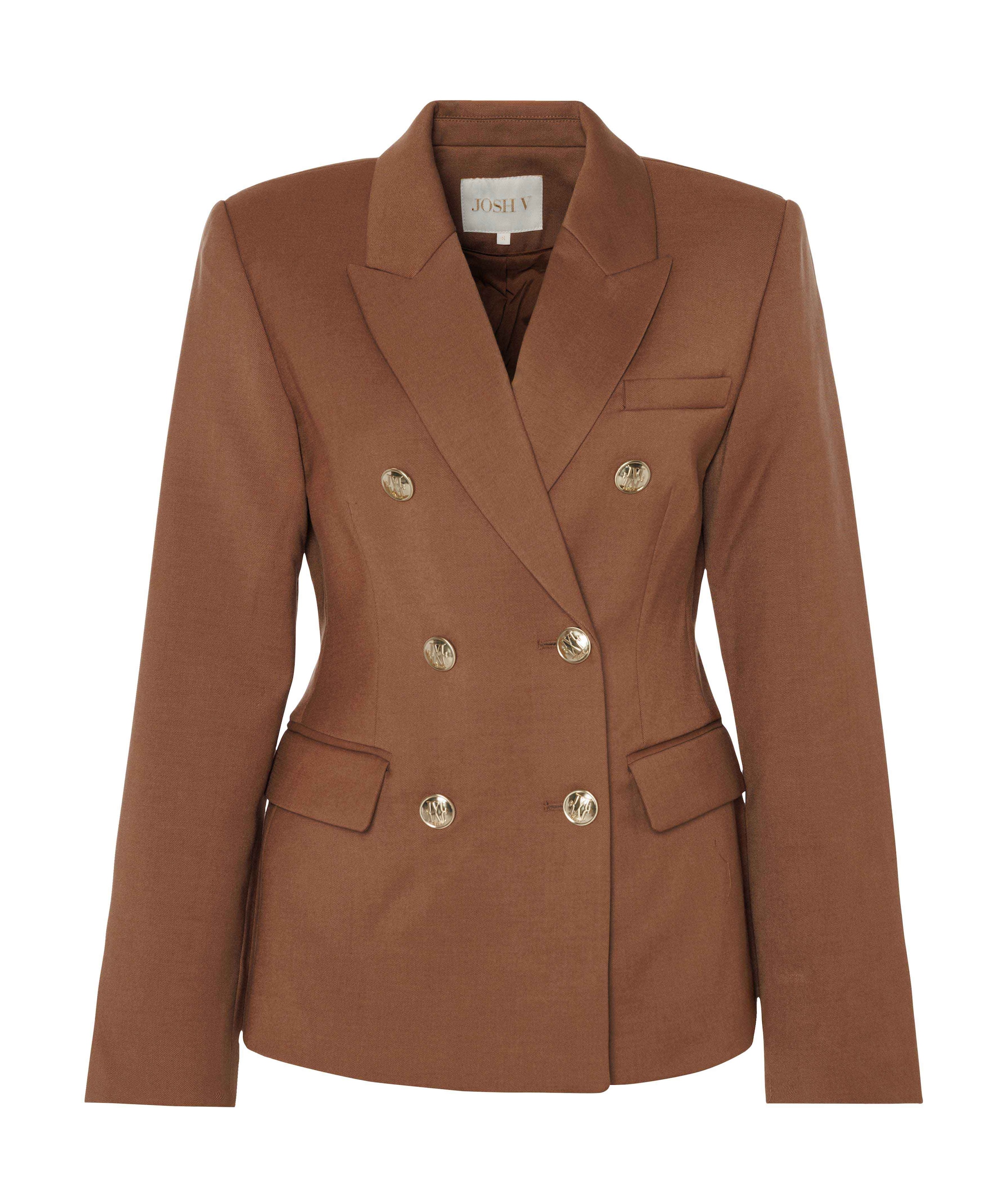 Dames blazer bruin