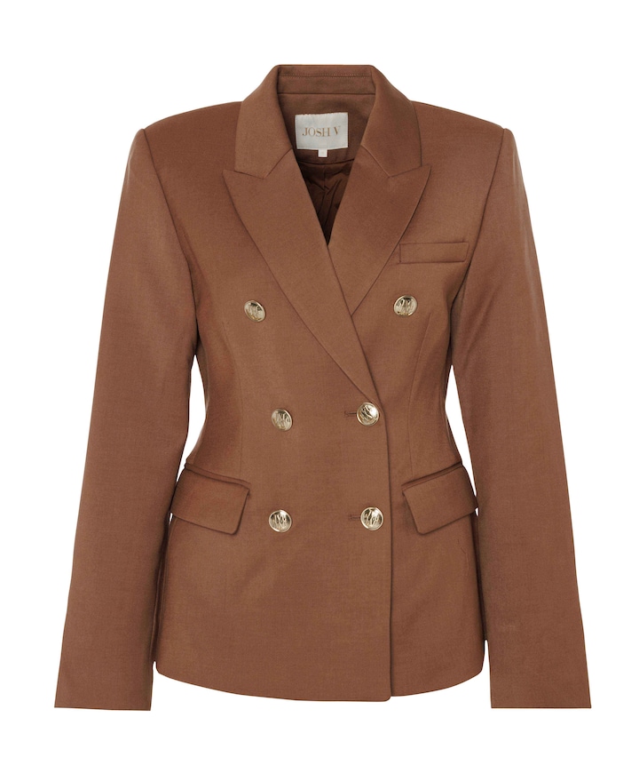 Dames blazer bruin