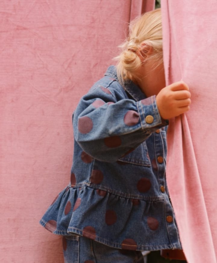 Meisjes blouse lange mouw blauw