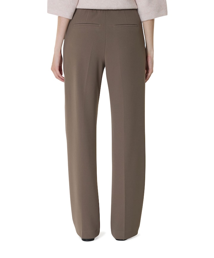 Wide leg Feminine dames broek beige