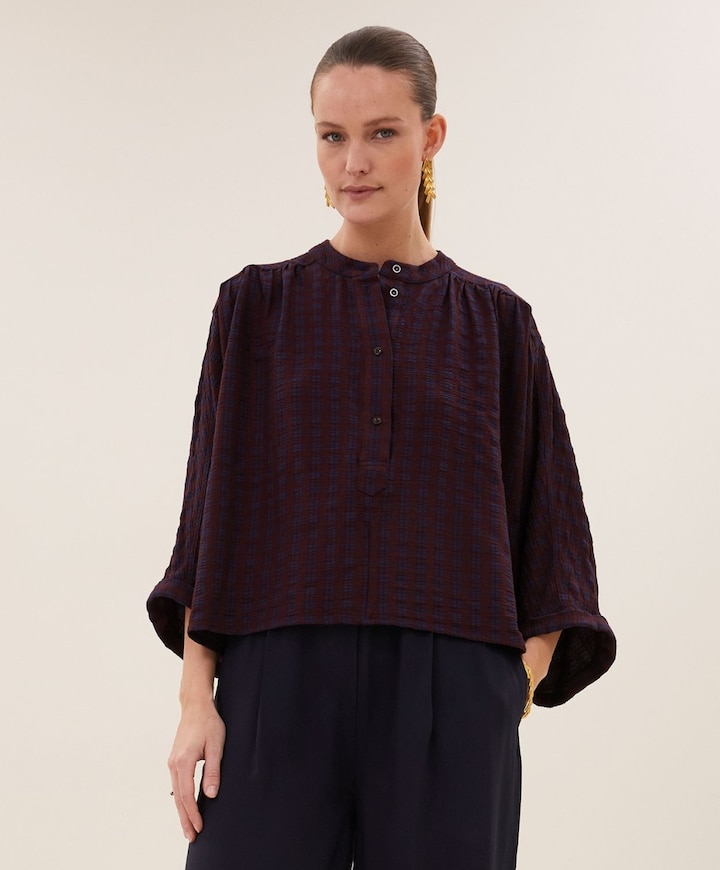 Dames blouse bordeaux