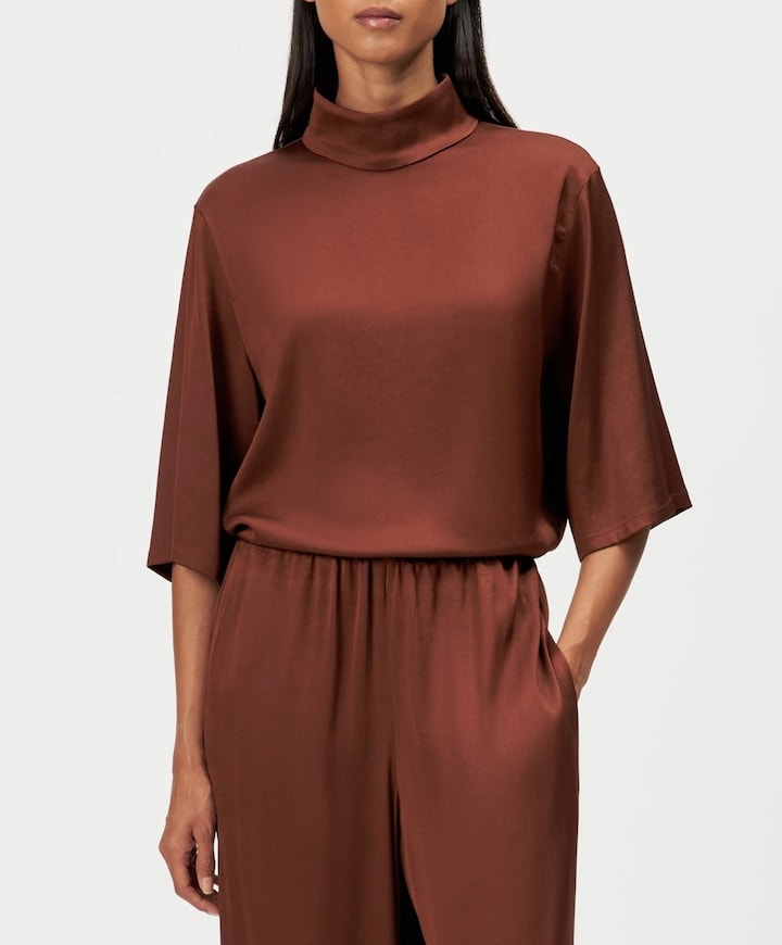 Dames blouse bruin