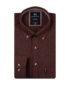 Heren overhemd lange mouw bordeaux