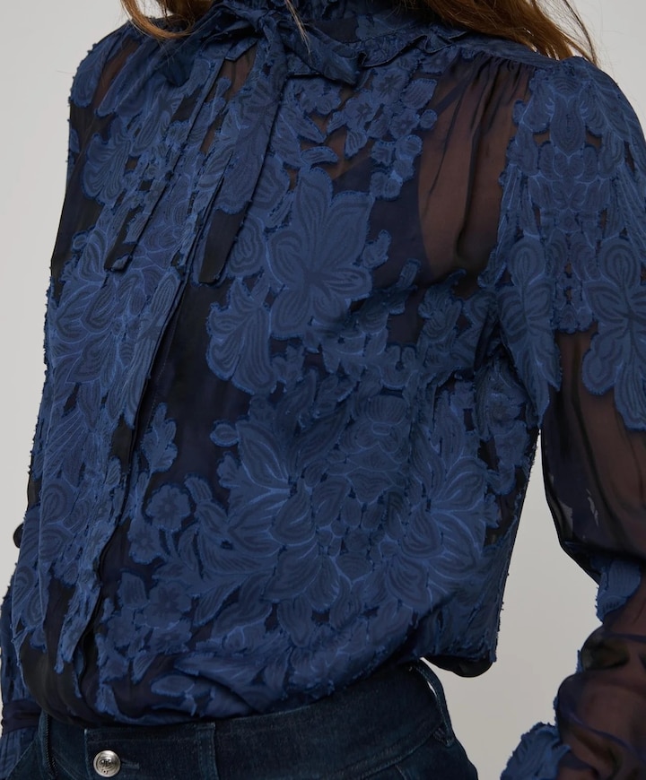 Dames blouse blauw