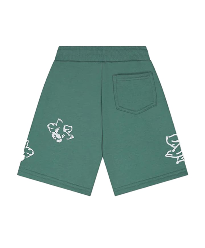Initial flower jongens korte broek groen
