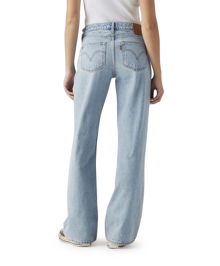 Low loose blasted dames jeans blauw