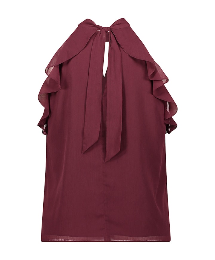 Dames top bordeaux