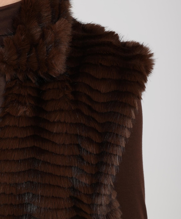 Dames gilet bruin