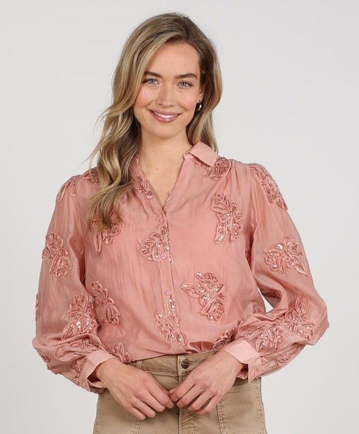 Dames blouse roze