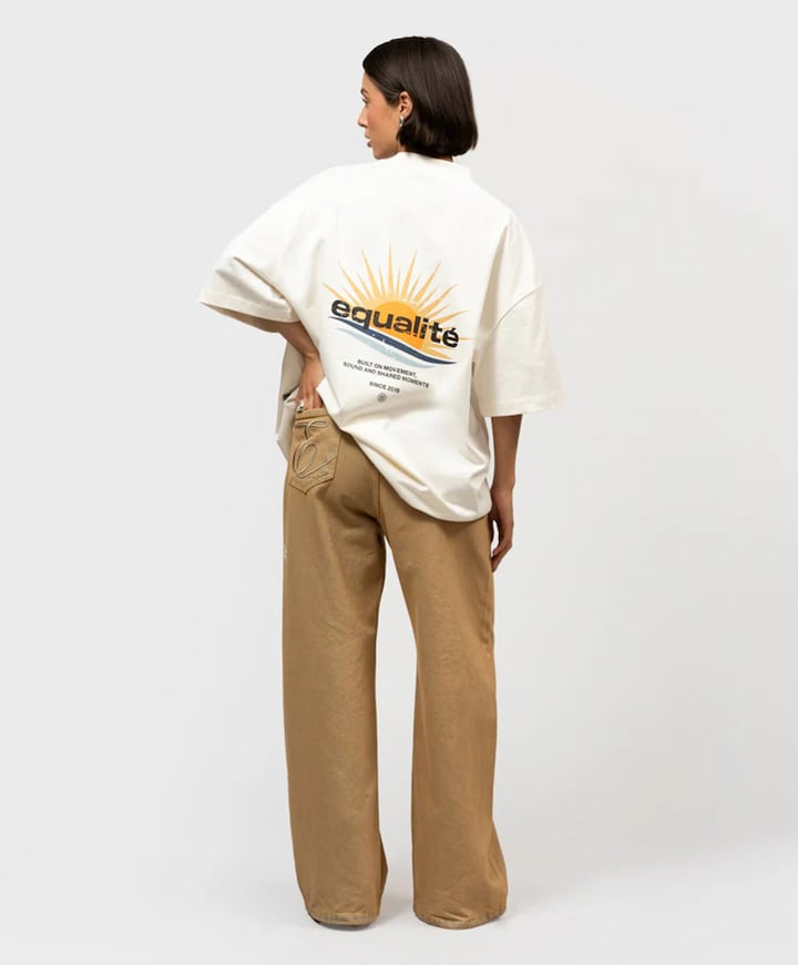 Uniseks T-shirt ecru