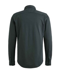 Heren overhemd lange mouw blauw