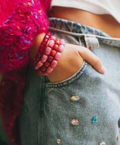 Dames armband rood