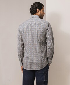 Overhemd lange mouw beige