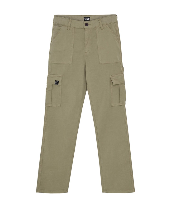 Cargo Wide Straight broek beige