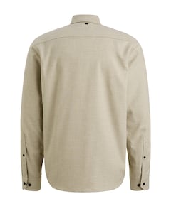 Heren overhemd lange mouw beige