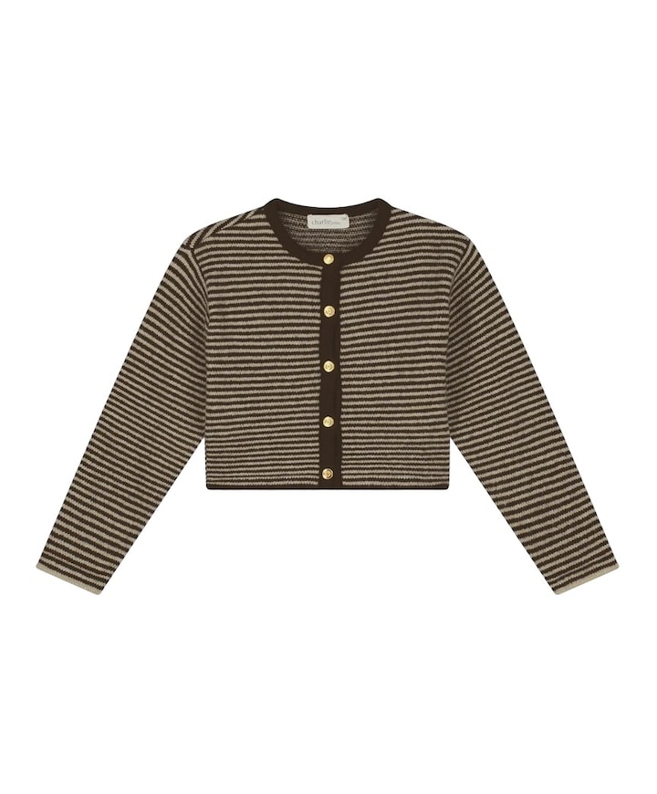 Meisjes vest bruin