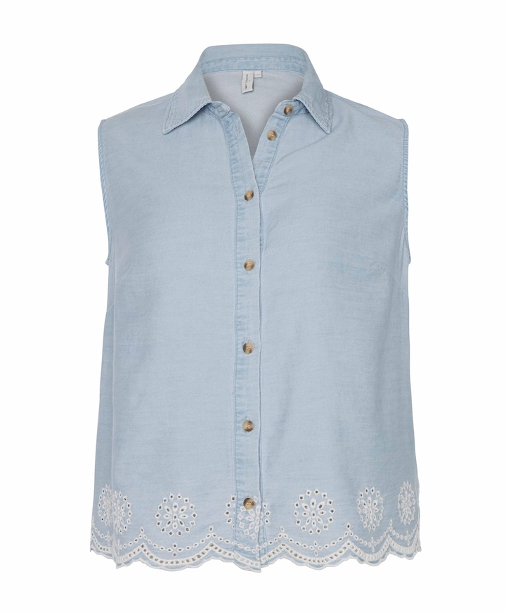 Dames blouse blauw