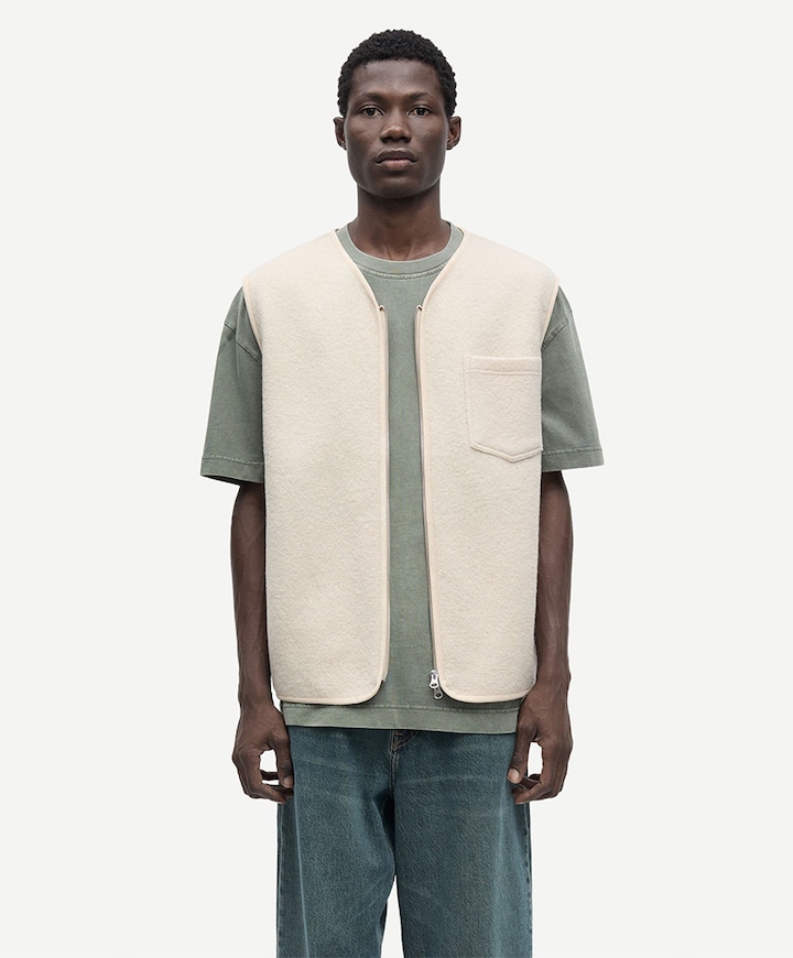 Heren bodywarmer beige