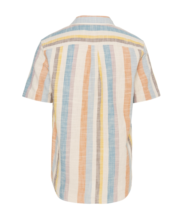 Heren overhemd korte mouw multicolor