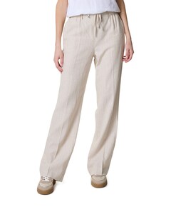 Claudette Linen/Visco Pinstripe L33 dames broek beige