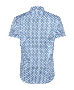 Overhemd korte mouw blauw