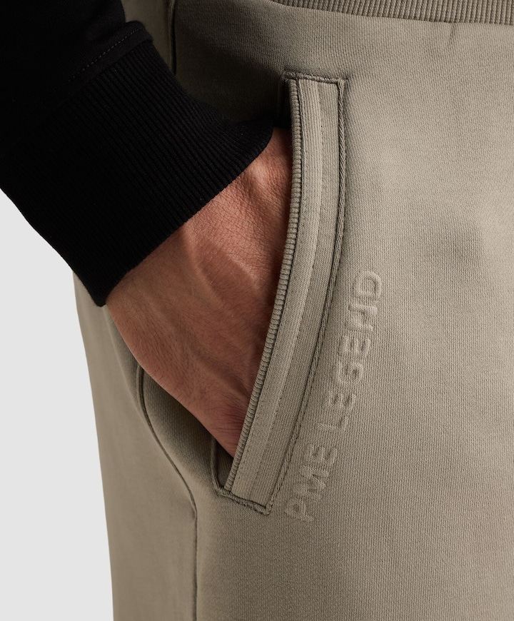 ELEVATED SWEAT PANTS PEACHED TERRY heren broek beige