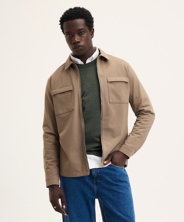 Heren overshirt bruin