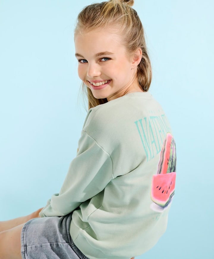 Meisjes sweater blauw