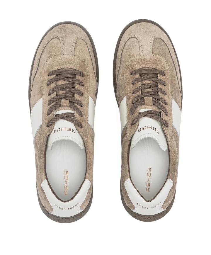 Zack sue LTHR heren sneakers beige
