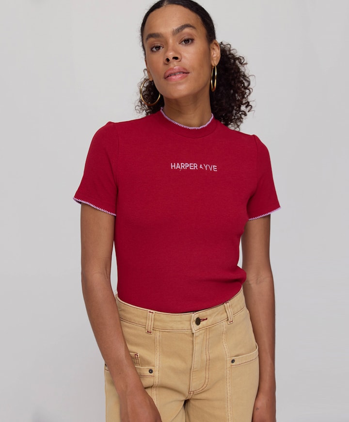 Dames t-shirt rood