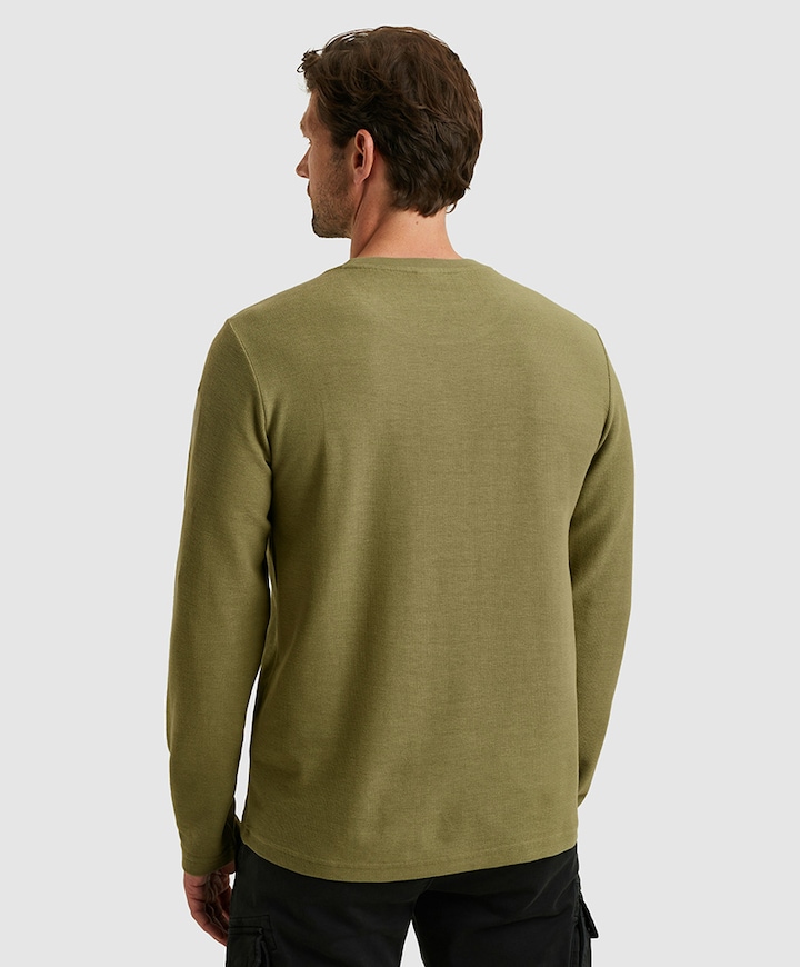 Heren longsleeve groen