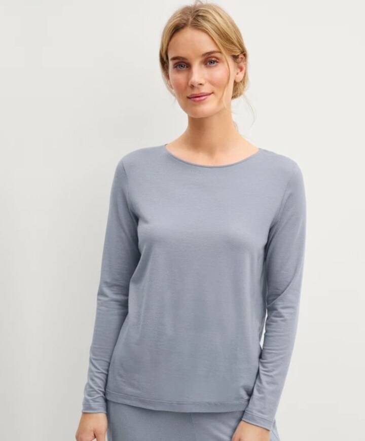 Dames pyjamatop grijs