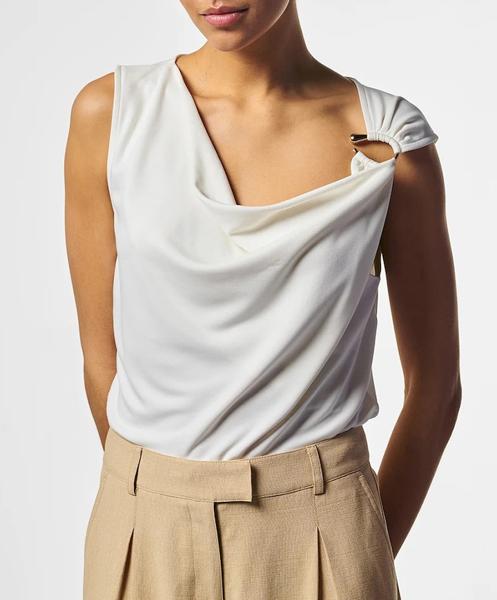 Dames top ecru