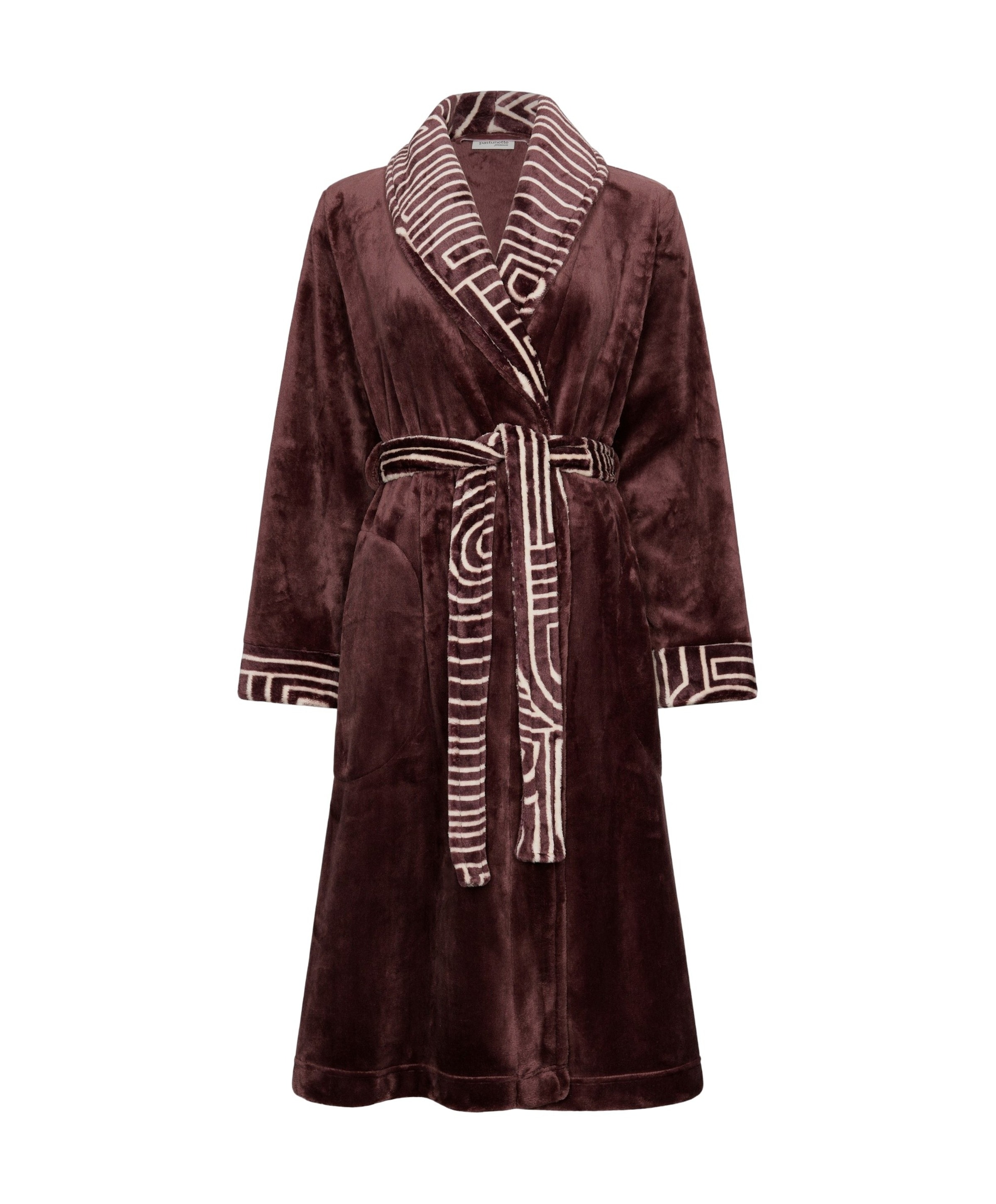 Dames ochtendjas bordeaux