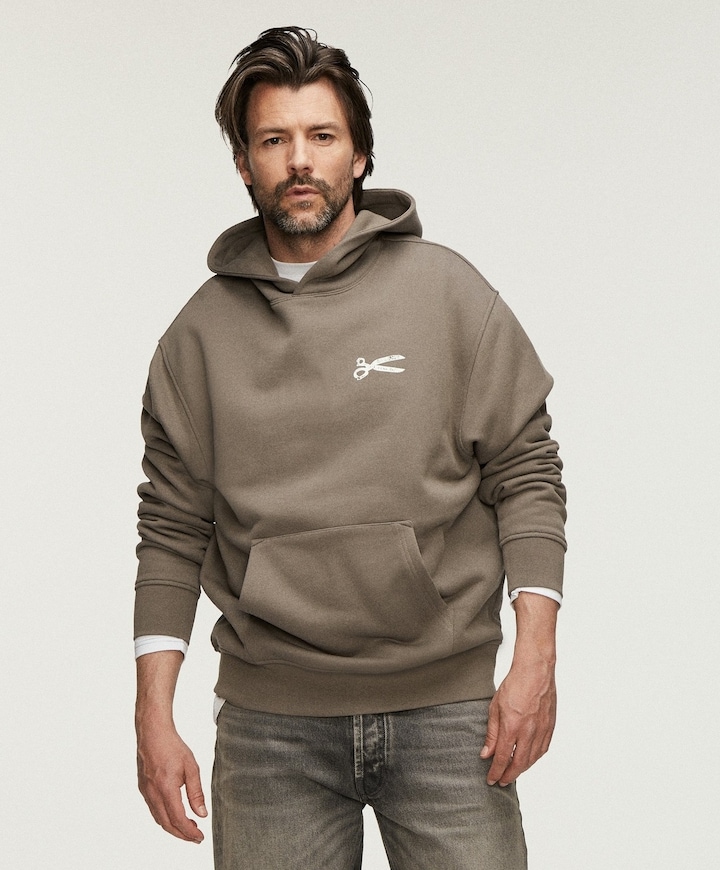 Heren hoodie grijs