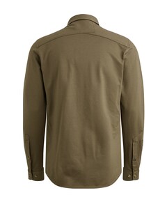 Heren overhemd lange mouw beige