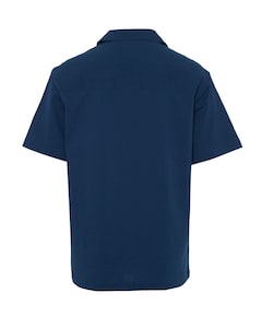 Heren overhemd korte mouw blauw