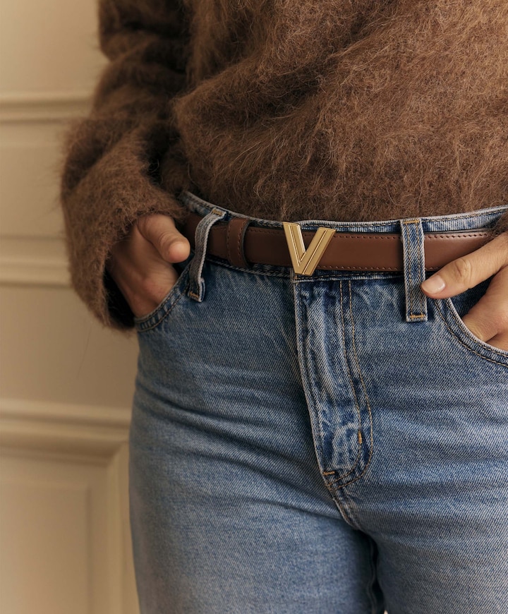 Dames riem bruin