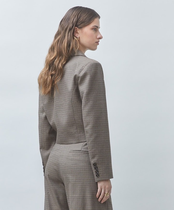Dames blazer beige