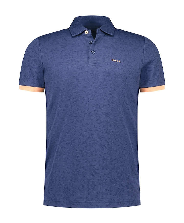 Heren polo blauw