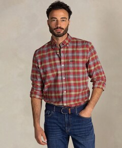 Overhemd lange mouw rood