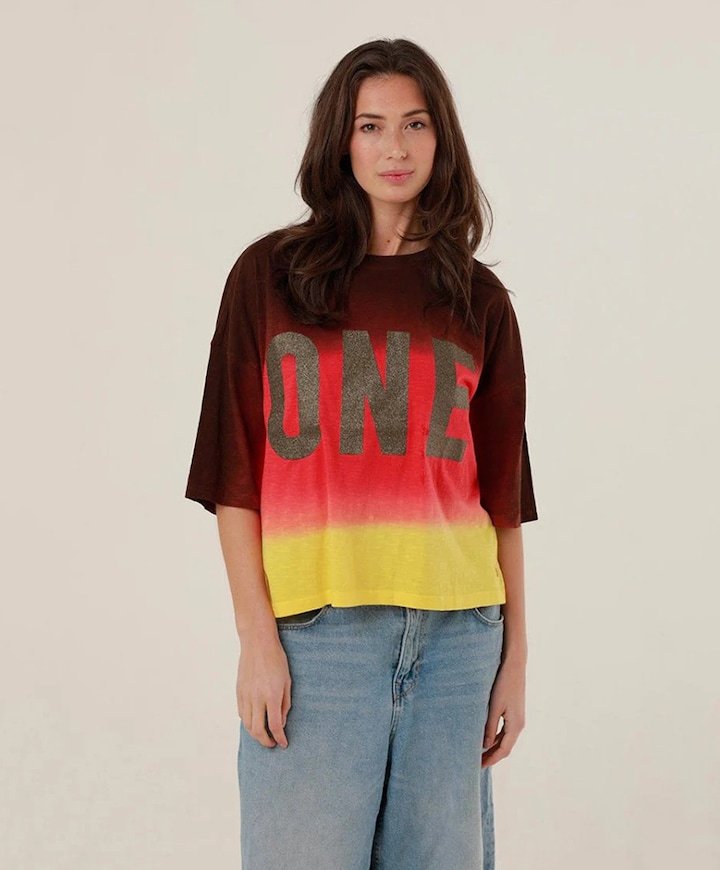 Dames T-shirt multicolor