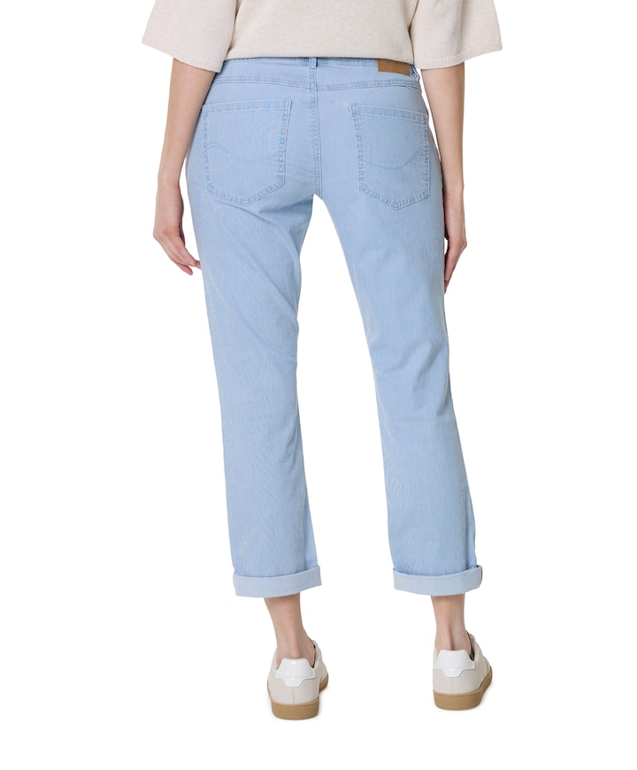 Jani Fancy Chambray dames broek blauw