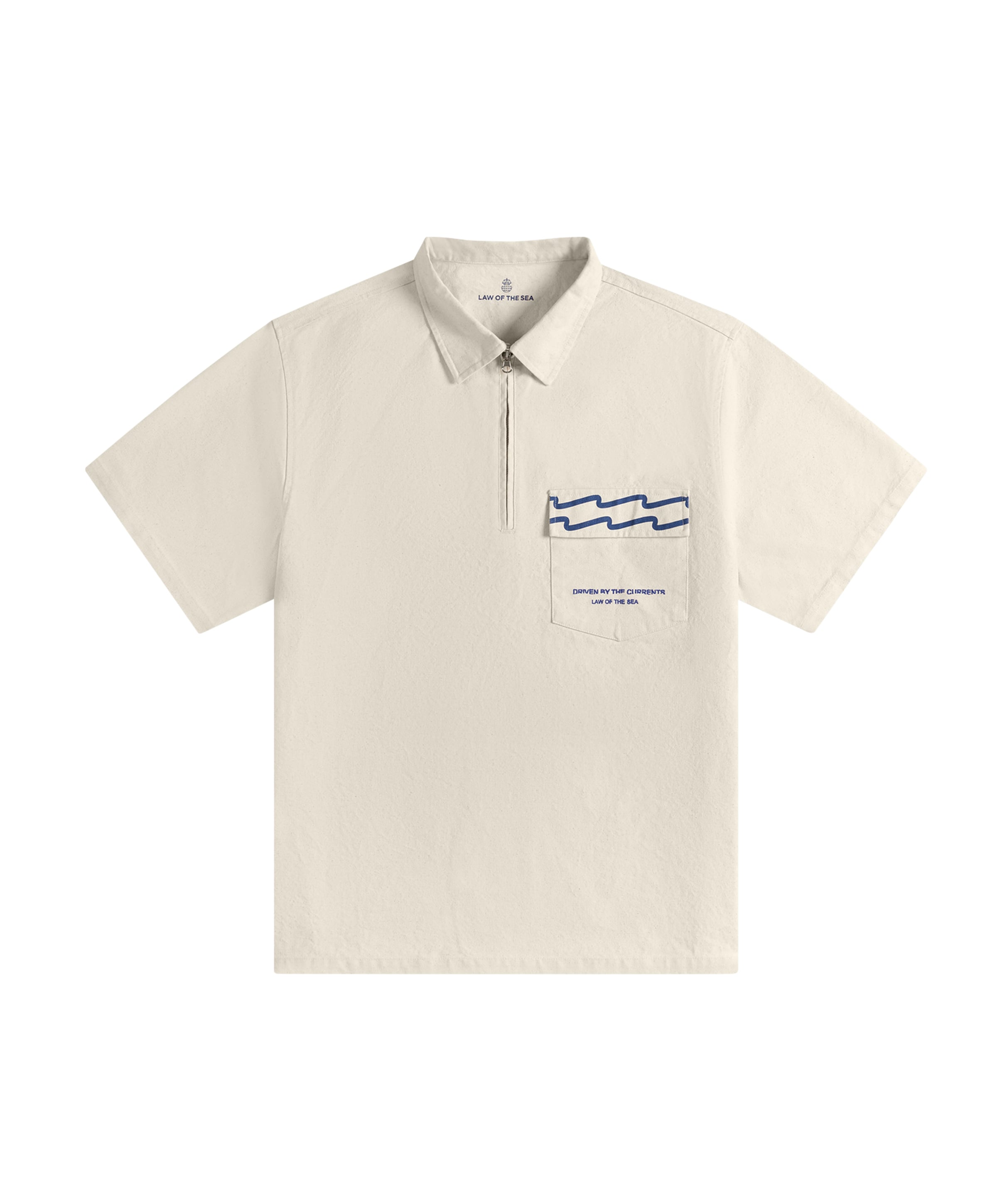 Heren polo ecru