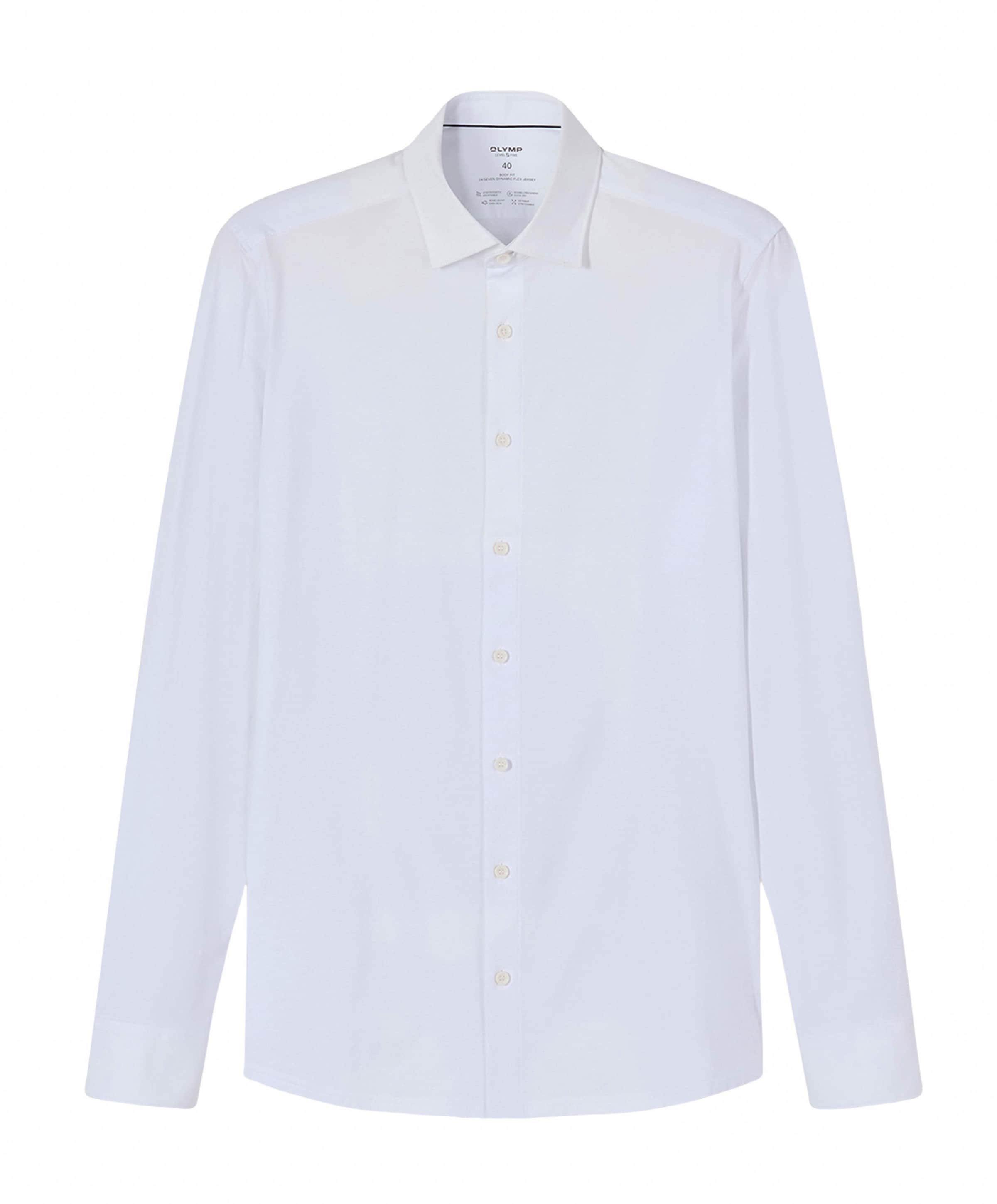 Heren overhemd lange mouw wit