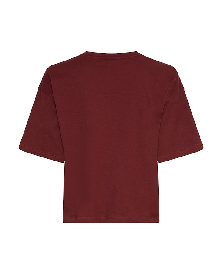 Dames t-shirt bordeaux