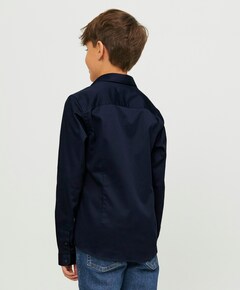 Jongens overhemd lange mouw blauw